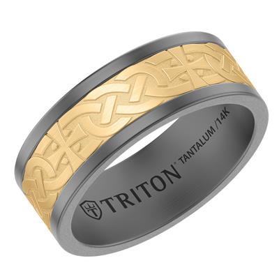 Celtic Inlay Wedding Band