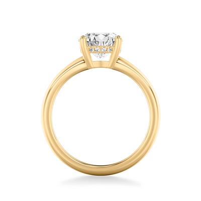 Tapered Band Solitaire Engagement Ring