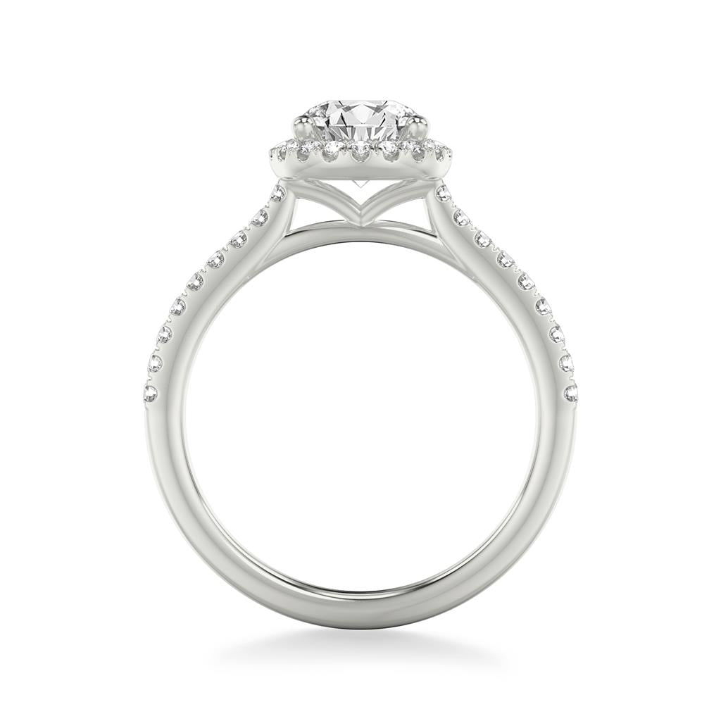 Classic Diamond Halo Engagement Ring