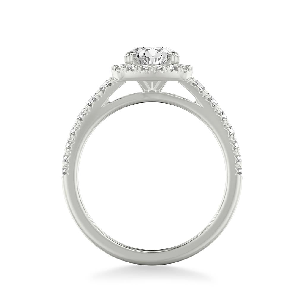 Cushion Halo Engagement Ring
