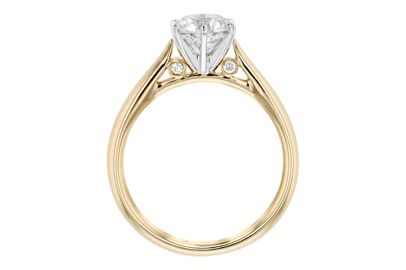 Bezel Peekaboo Semi-Mount Ring