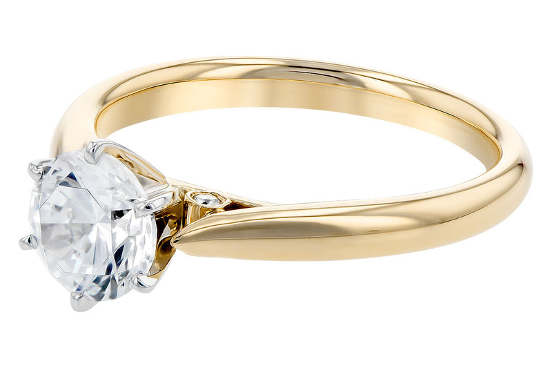 Bezel Peekaboo Semi-Mount Ring