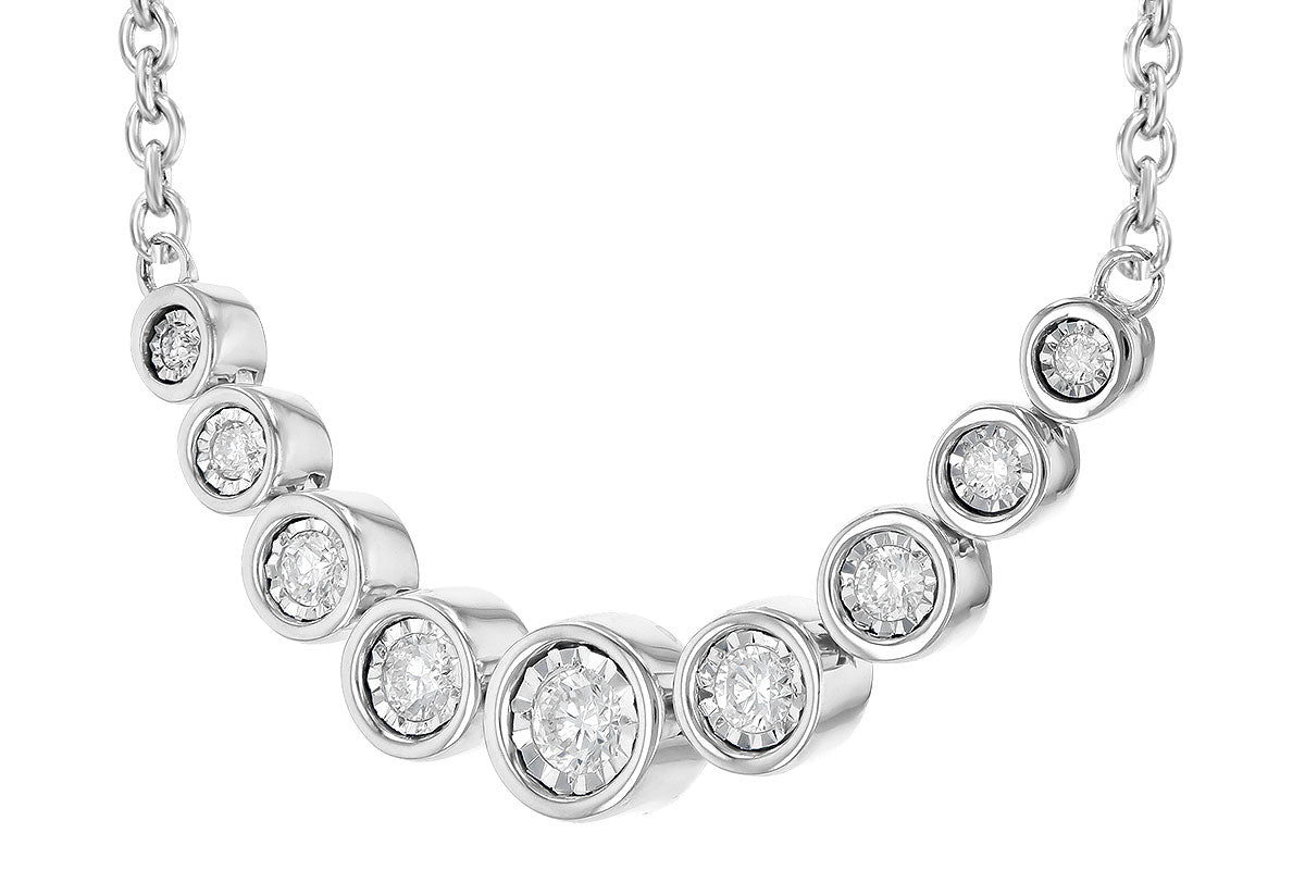 Bezel-Set Diamond Movement Necklace