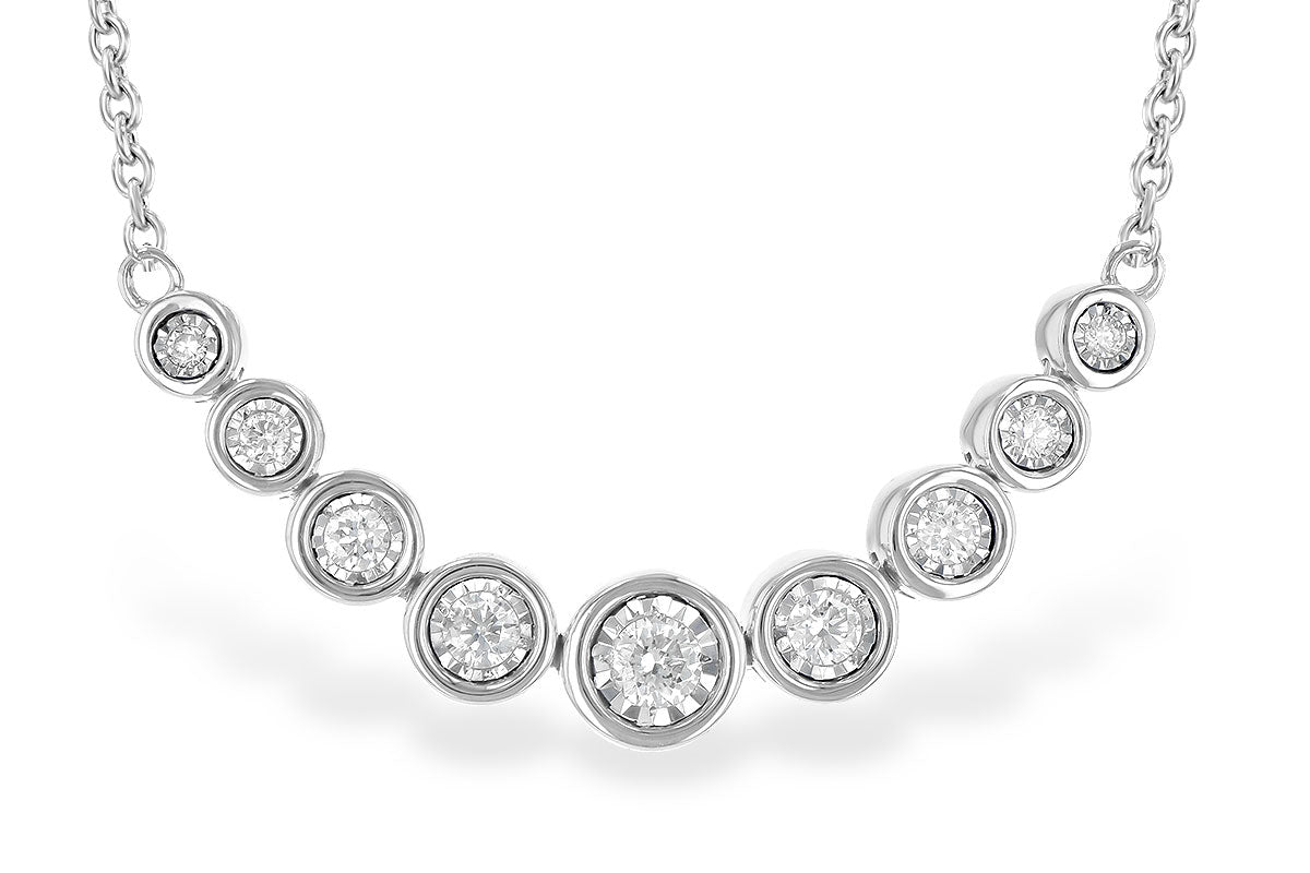 Bezel-Set Diamond Movement Necklace