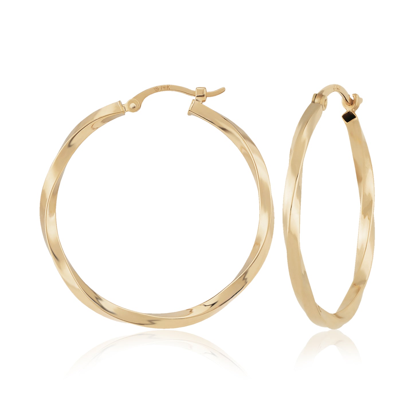 Twisted Tube Hoop Earrings