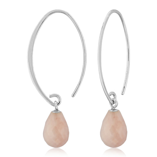 Sterling Silver Simple Sweep Earrings