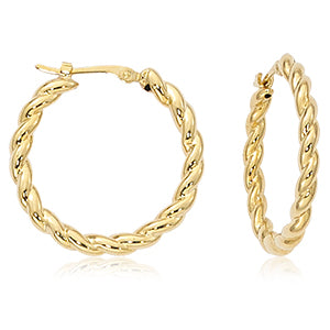 Round Twisted Hoop Earrings