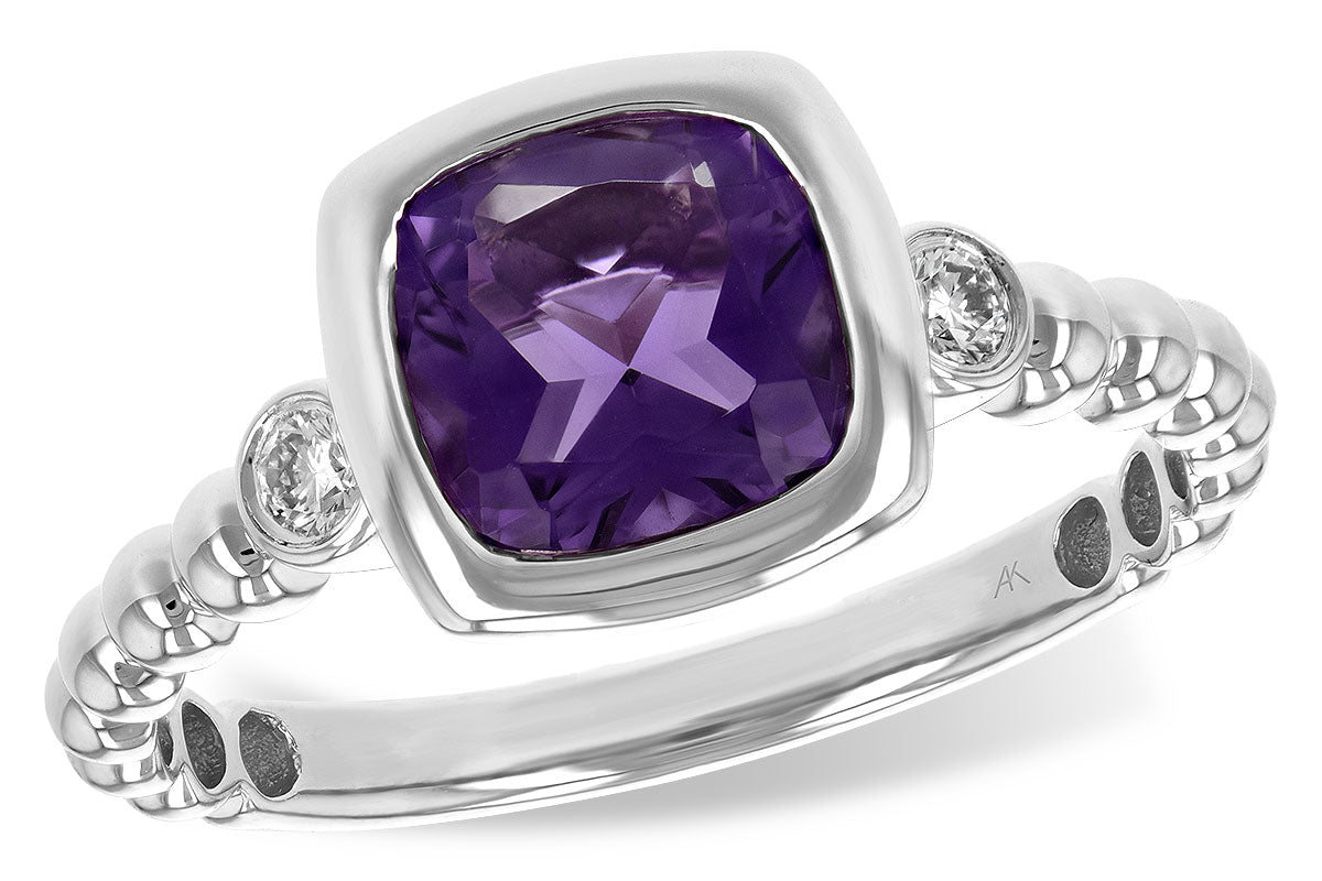 Amethyst and Diamond Ring