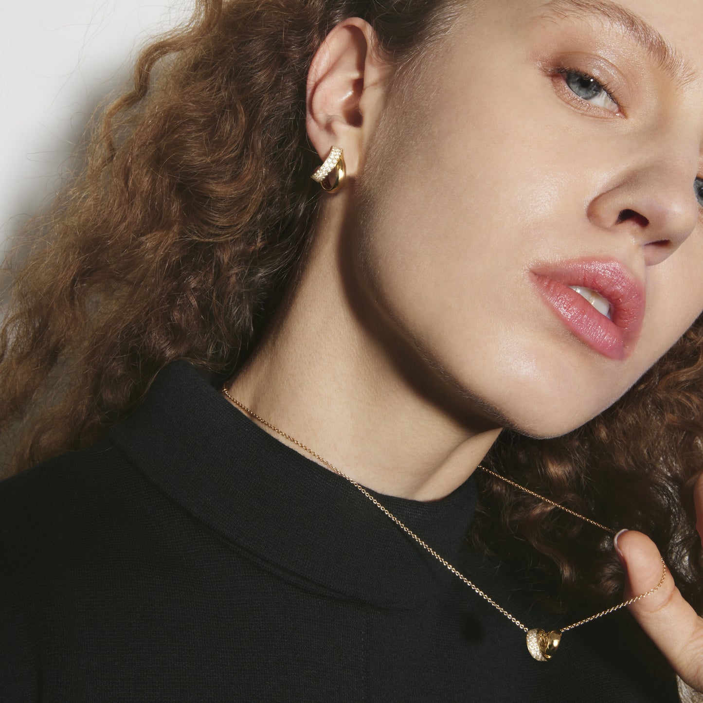 Inside/Out Rondel Diamond Pendant