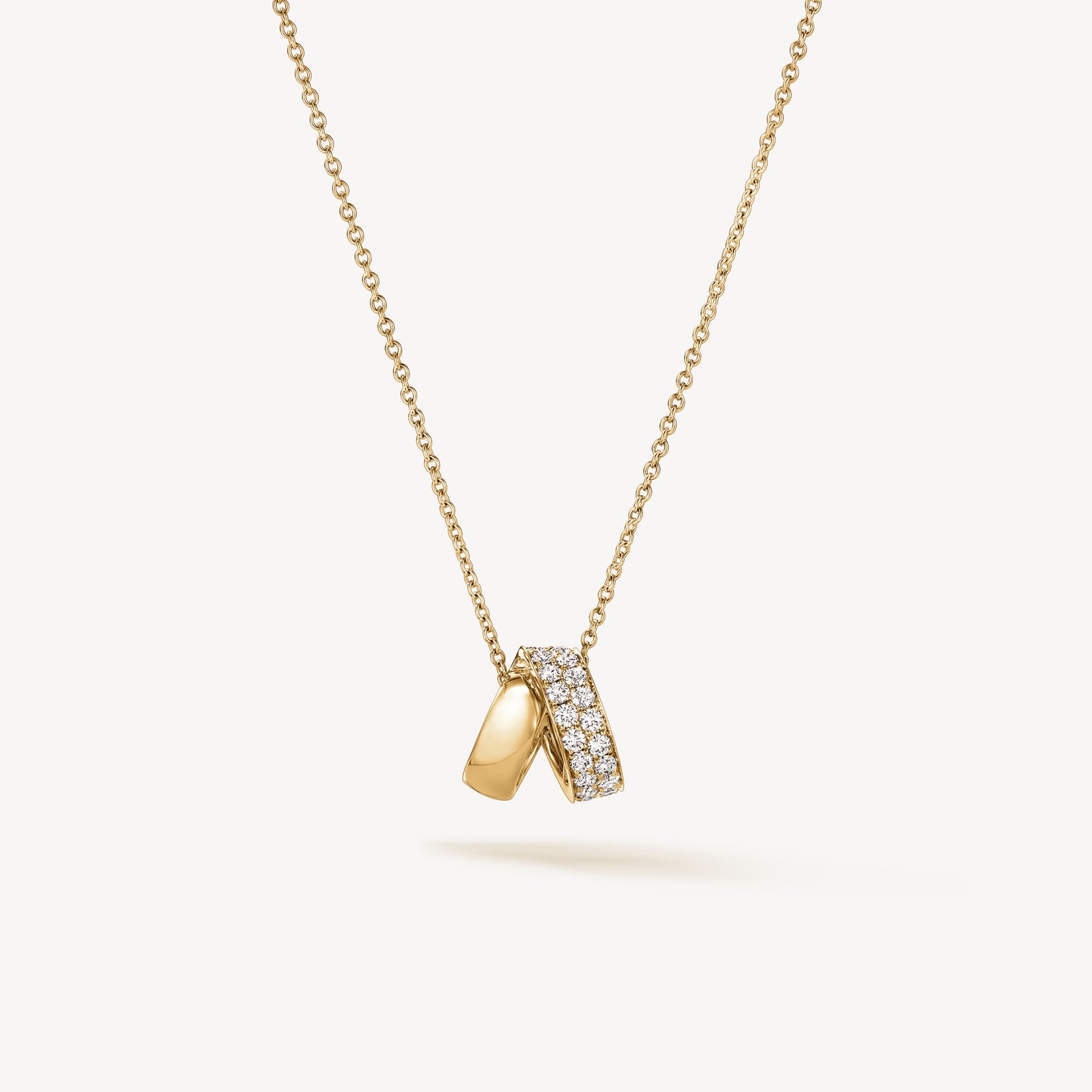 Inside/Out Rondel Diamond Pendant