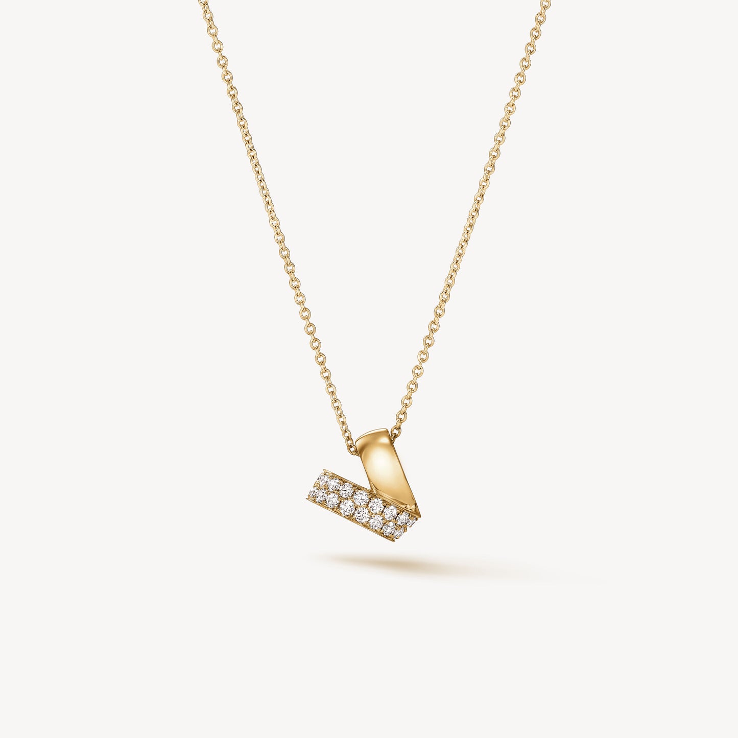 Inside/Out Rondel Diamond Pendant