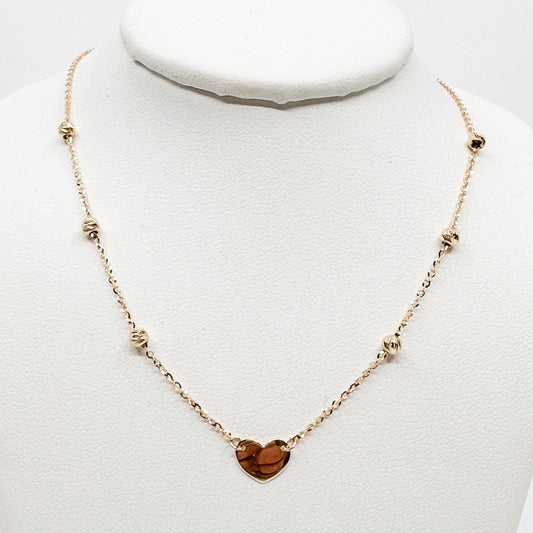Heart and Bead Necklace