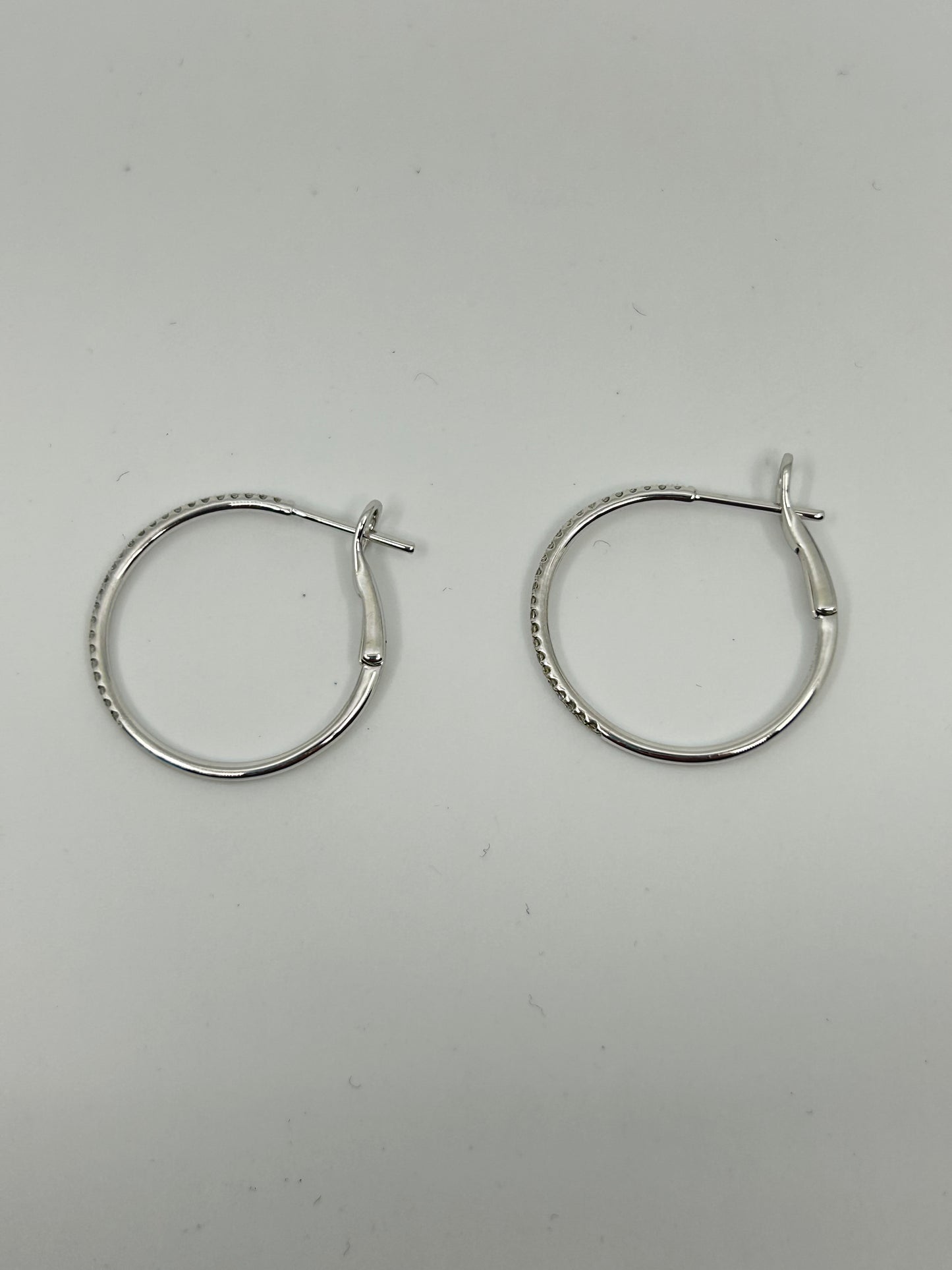 Diamond Hoops with Hinged Back