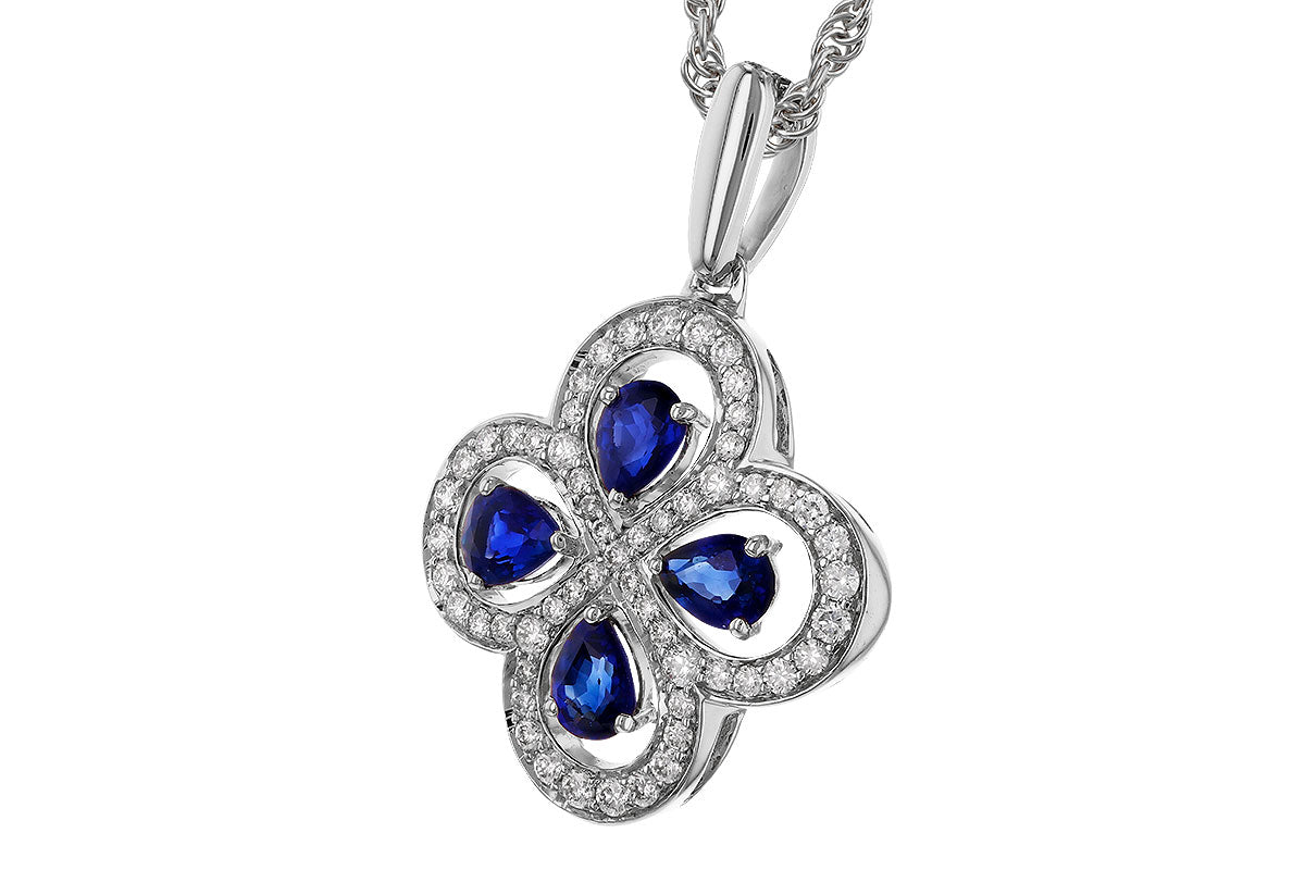Sapphire Clover Necklace