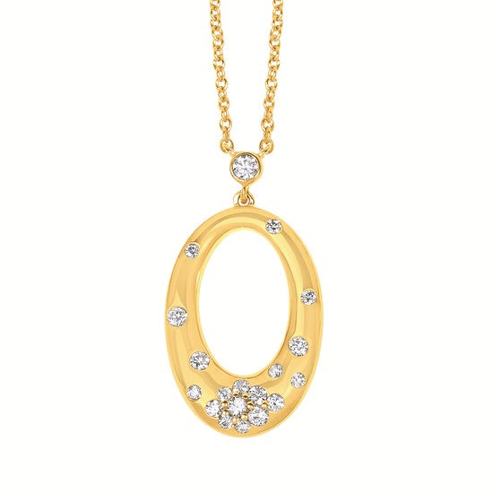 Oval Diamond Pendant