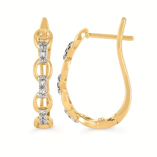 Diamond Hoop Earrings