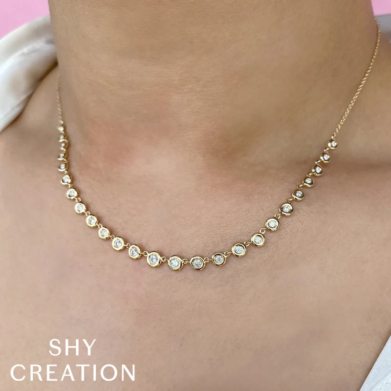 Diamond Bezel Necklace