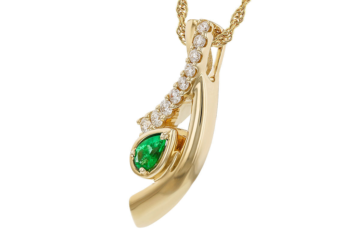 Emerald and Diamond Pendant