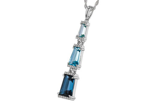Blue Topaz Drop Pendant