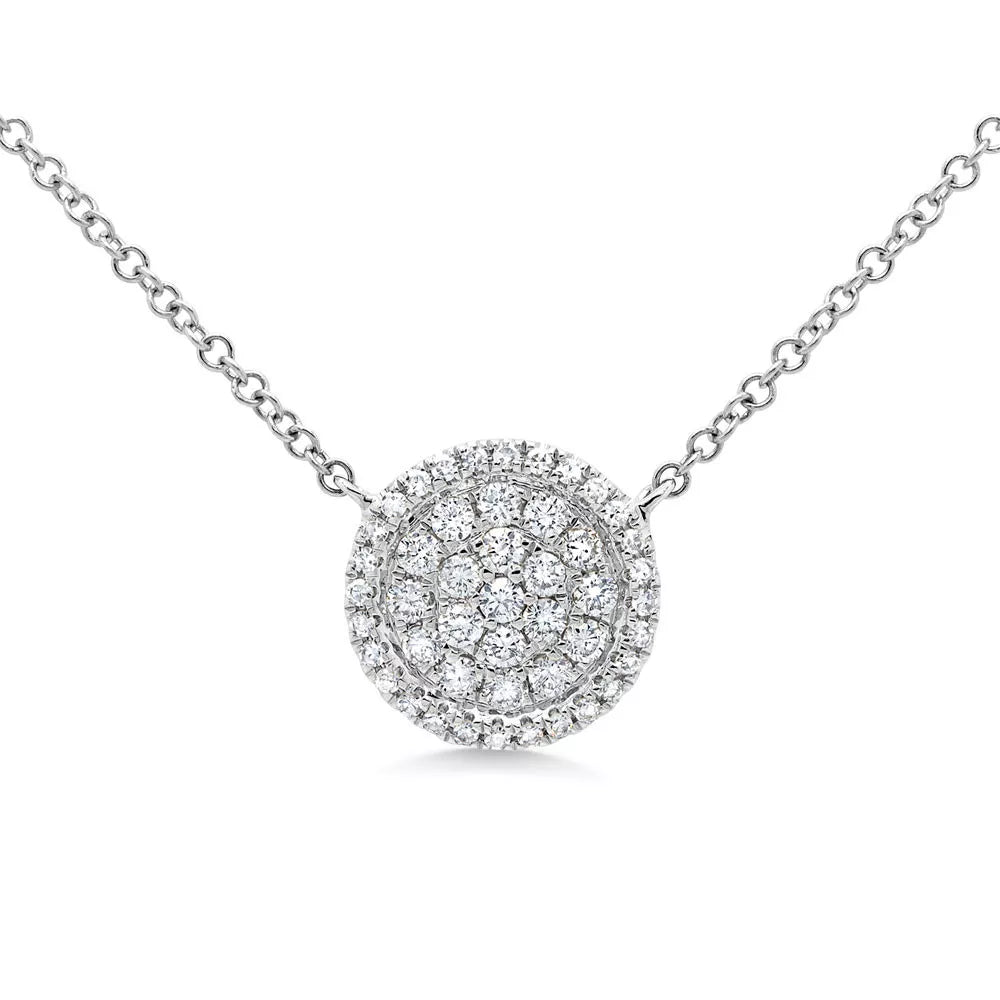 Diamond Pave Circle Necklace