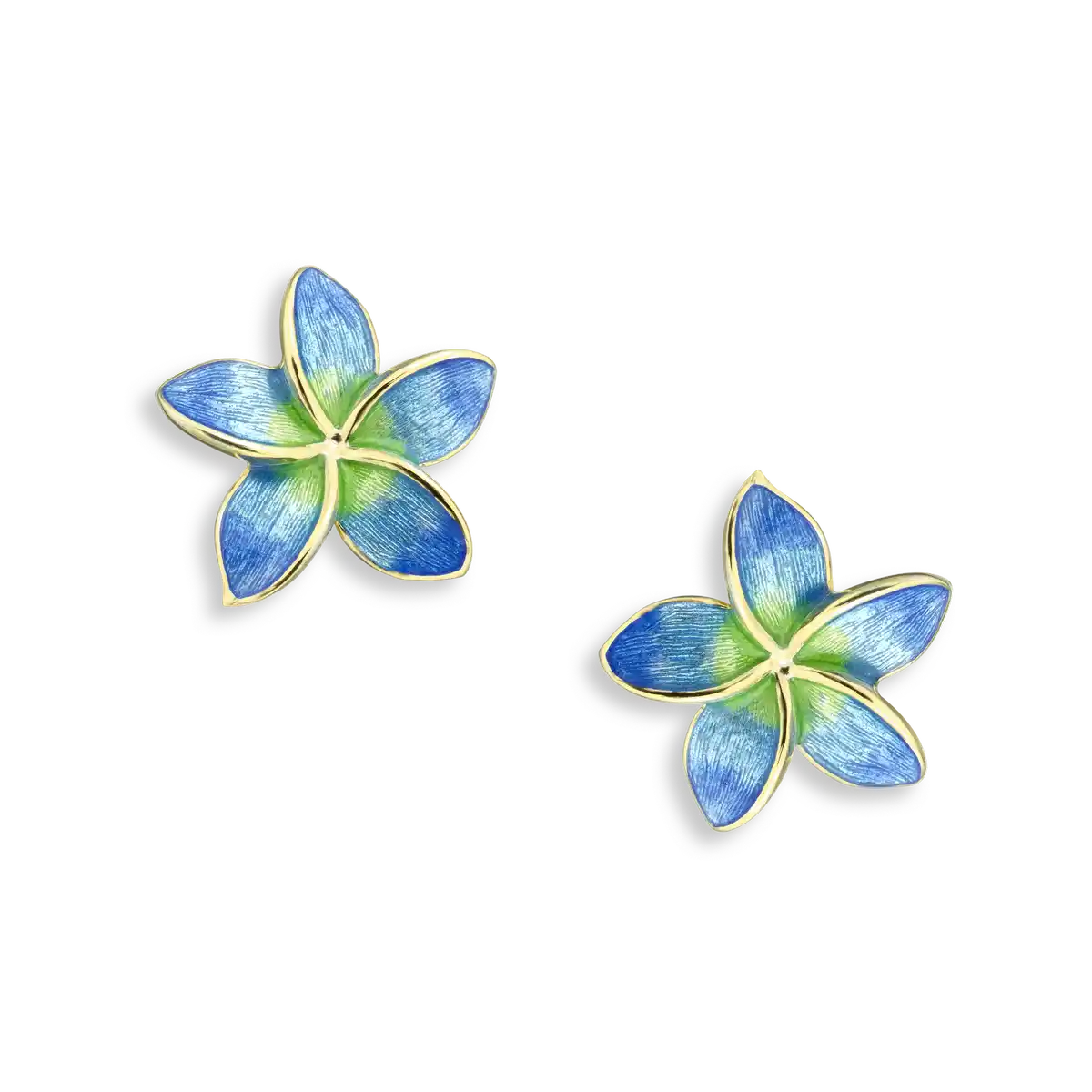 Blue Pimeria Post Earrings
