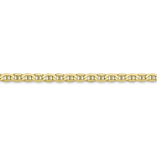 20" 10K Yellow Gold Concave Anchor Chain