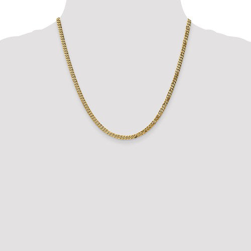 20" 10K Yellow Flat Beveled Curb Chain