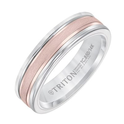 Tungsten & Rose Gold Band