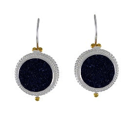 Black Druzy Earrings