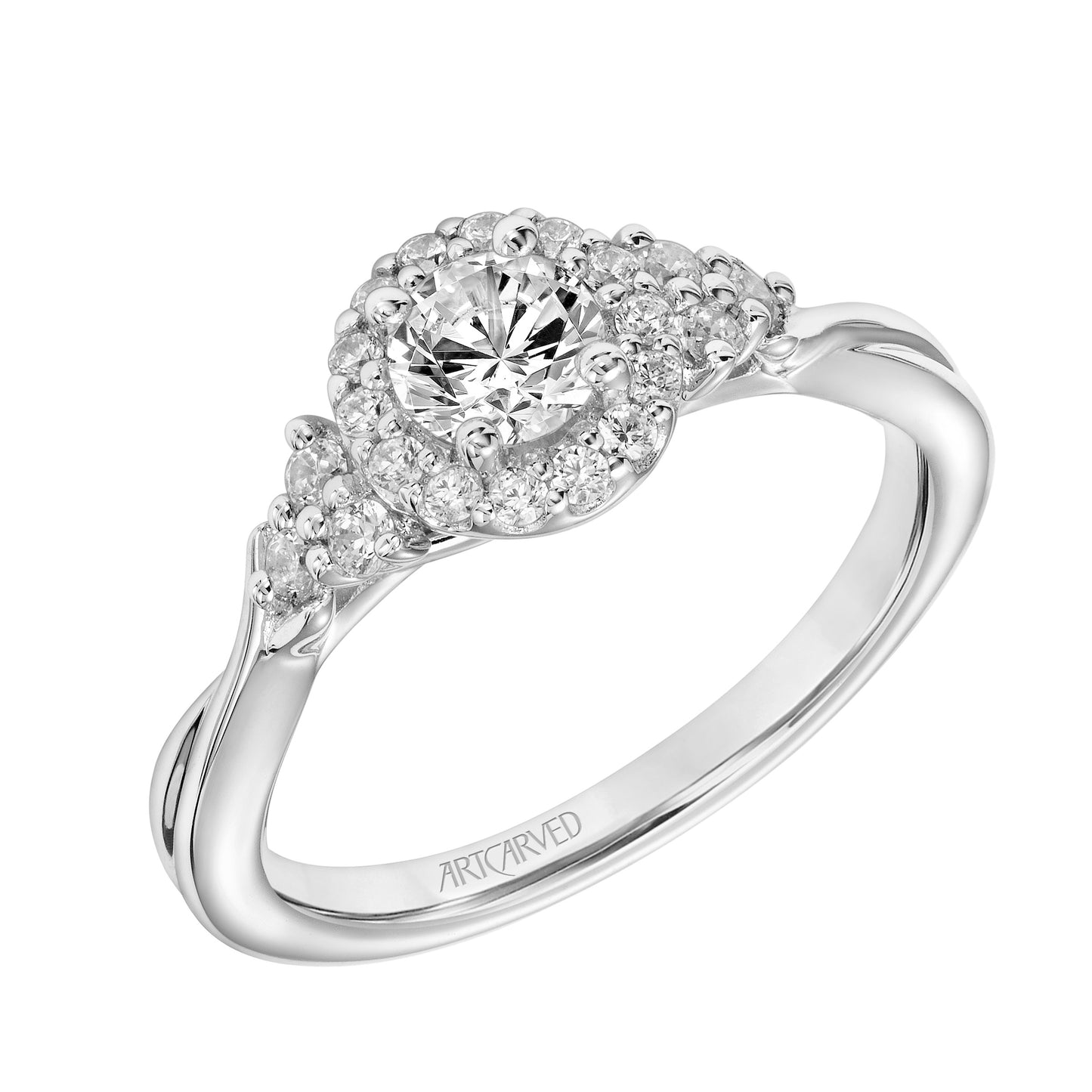 Artcarved Halo Cluster Engagement Ring