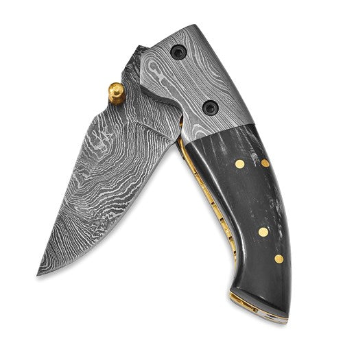 Damascus Steel Folding Knife