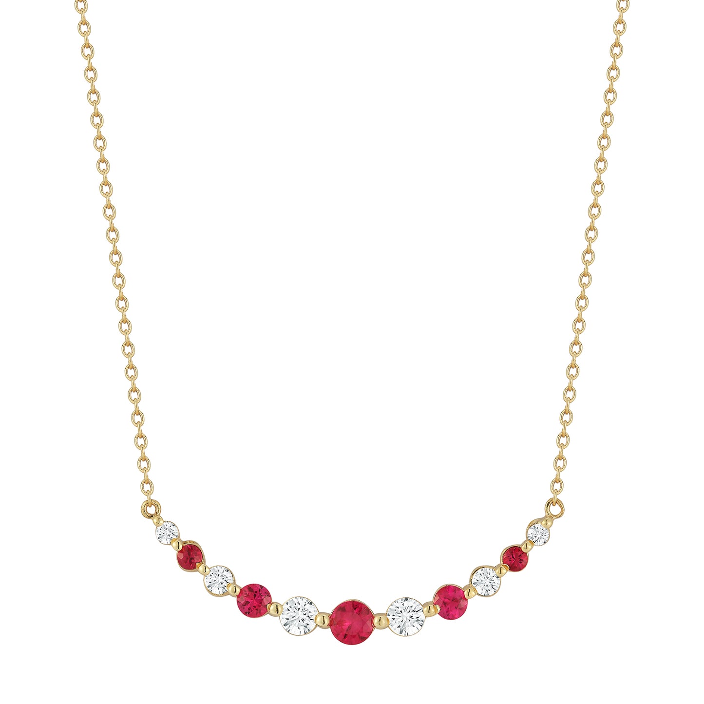 Diamond and Ruby Fashion Necklace