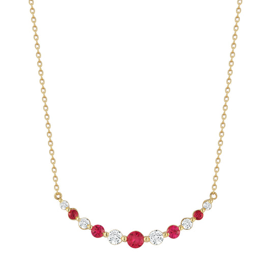 Diamond and Ruby Fashion Necklace