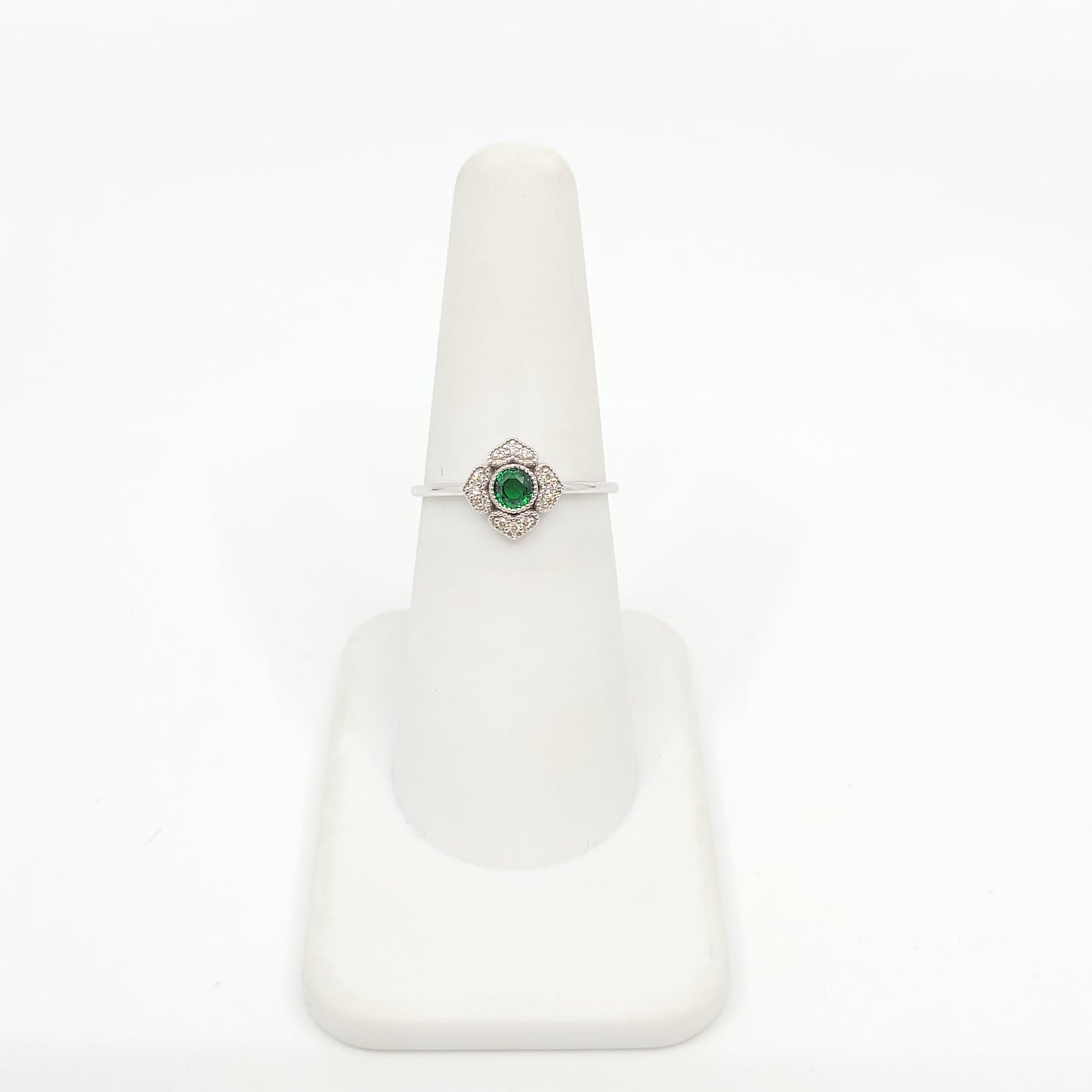 Tsavorite and Diamond Ring