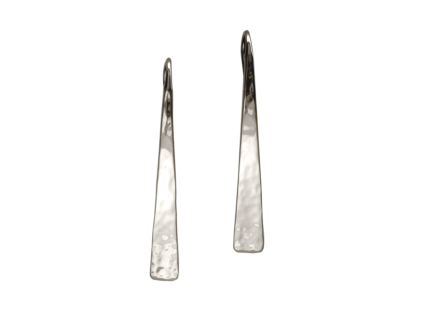 Sterling Silver Hammered Taper Earrings