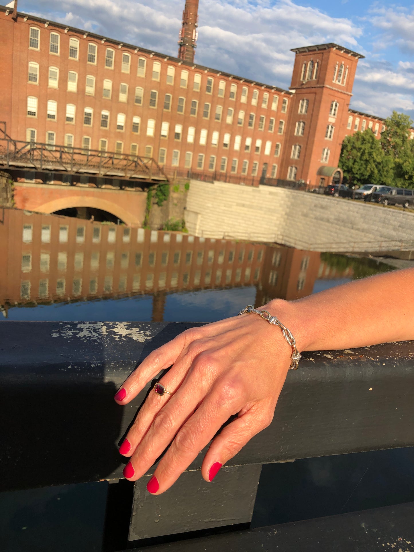 Yellow Gold Ring with Rhodolite