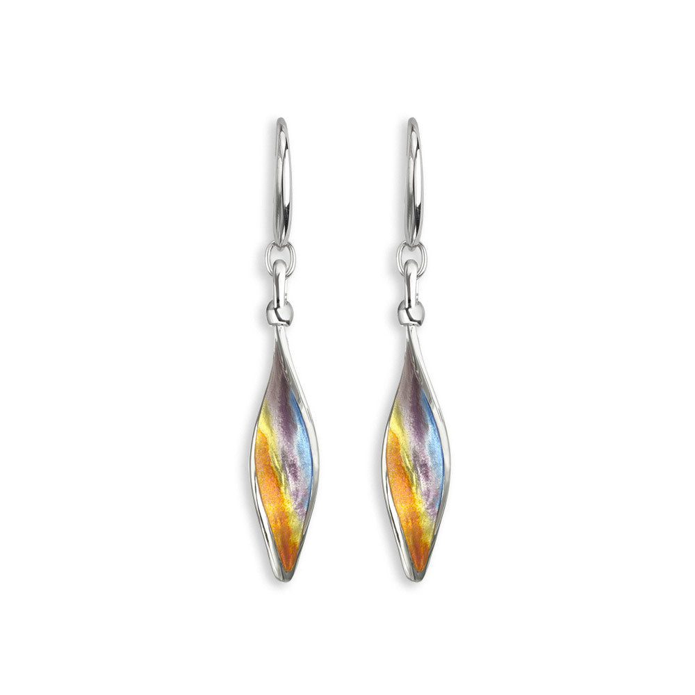 Sunset Aurora Wire Earrings. Sterling Silver
