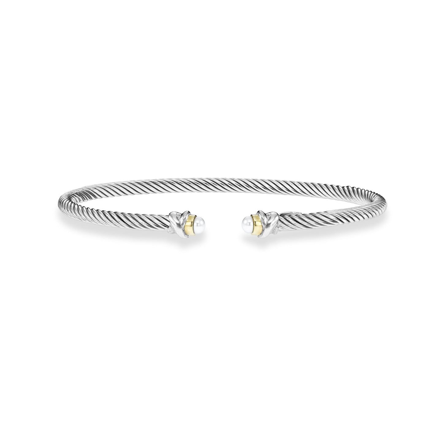 Phillip Gavriel Italian Cable Bangle with Pearl
