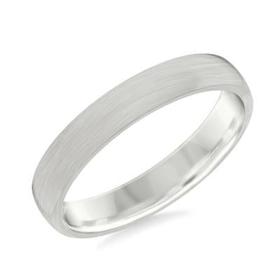 Platinum Brushed Finish Wedding Band