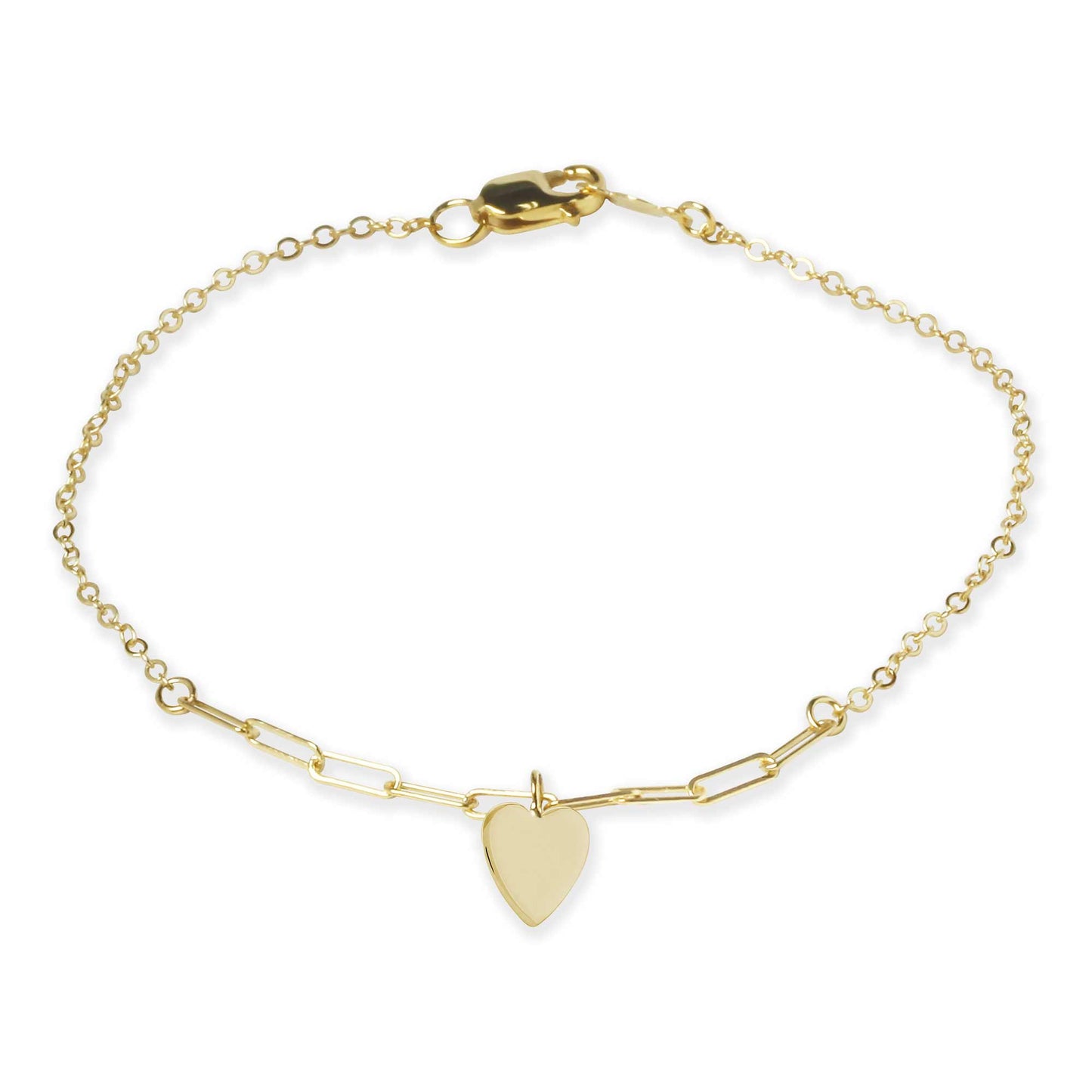Heart Paperclip Bracelet