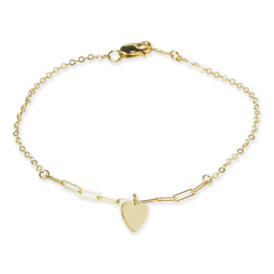 Heart Paperclip Bracelet