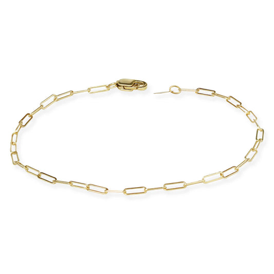 Flat Paperclip Bracelet