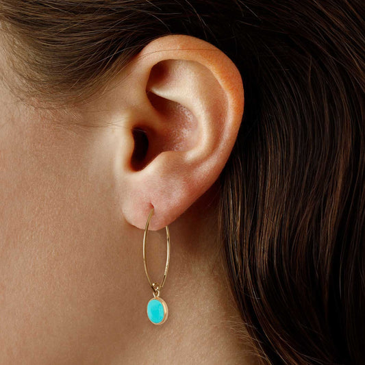 Simple Sweep Turquoise Earrings