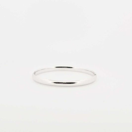 14K White Gold Hinged Bangle