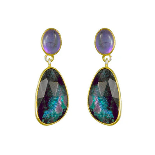 Iridescence Earrings with Mother of Pearl