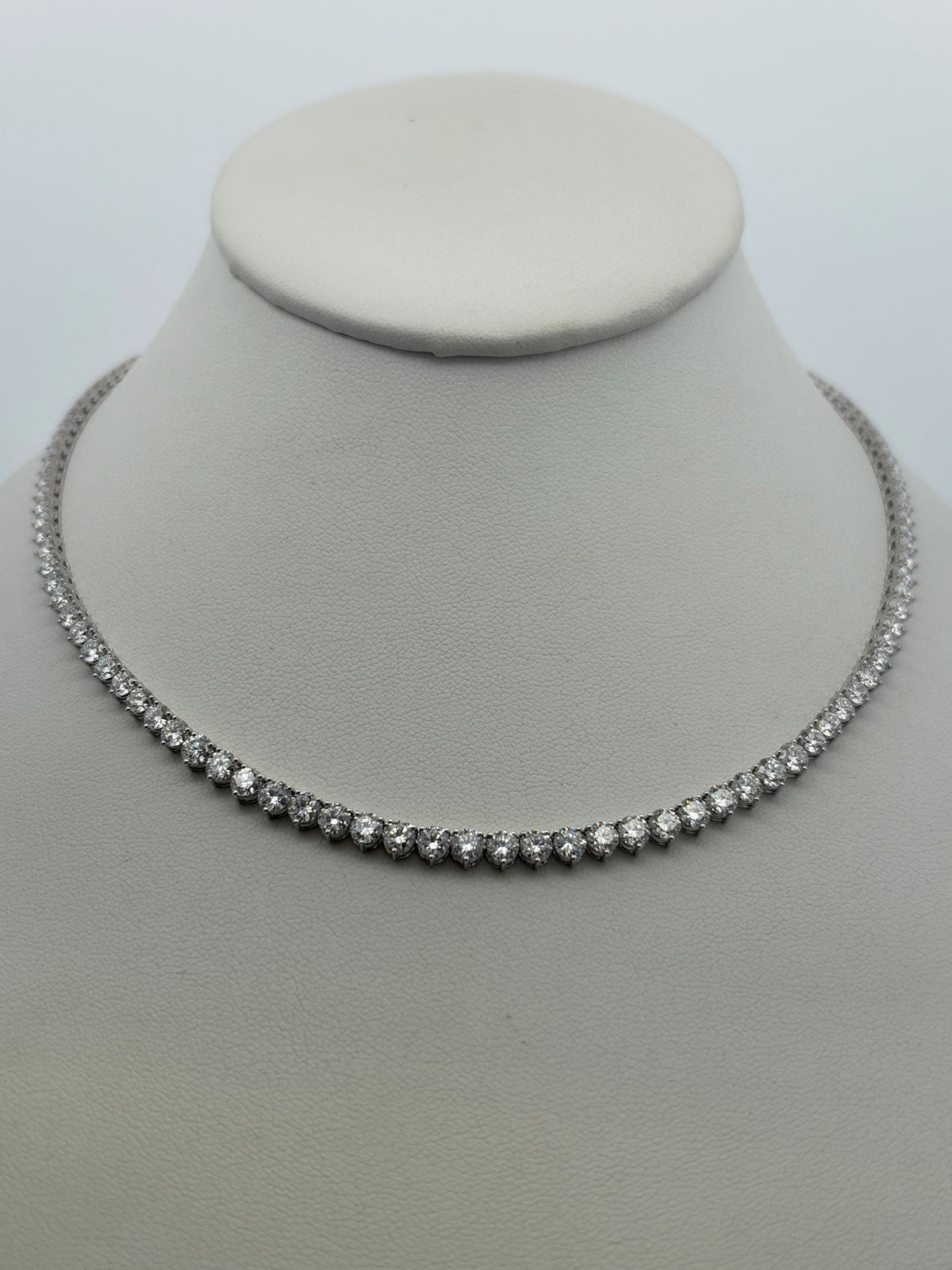 Graduated Lab Diamond Tennis Necklace
