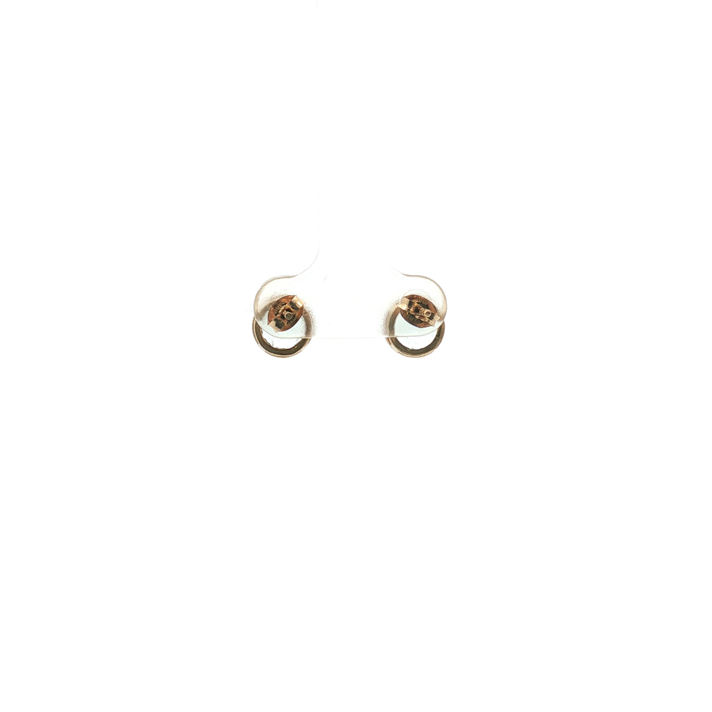 Sterling Silver and Gold Vermeil Stud Earrings with Round Aquamarine