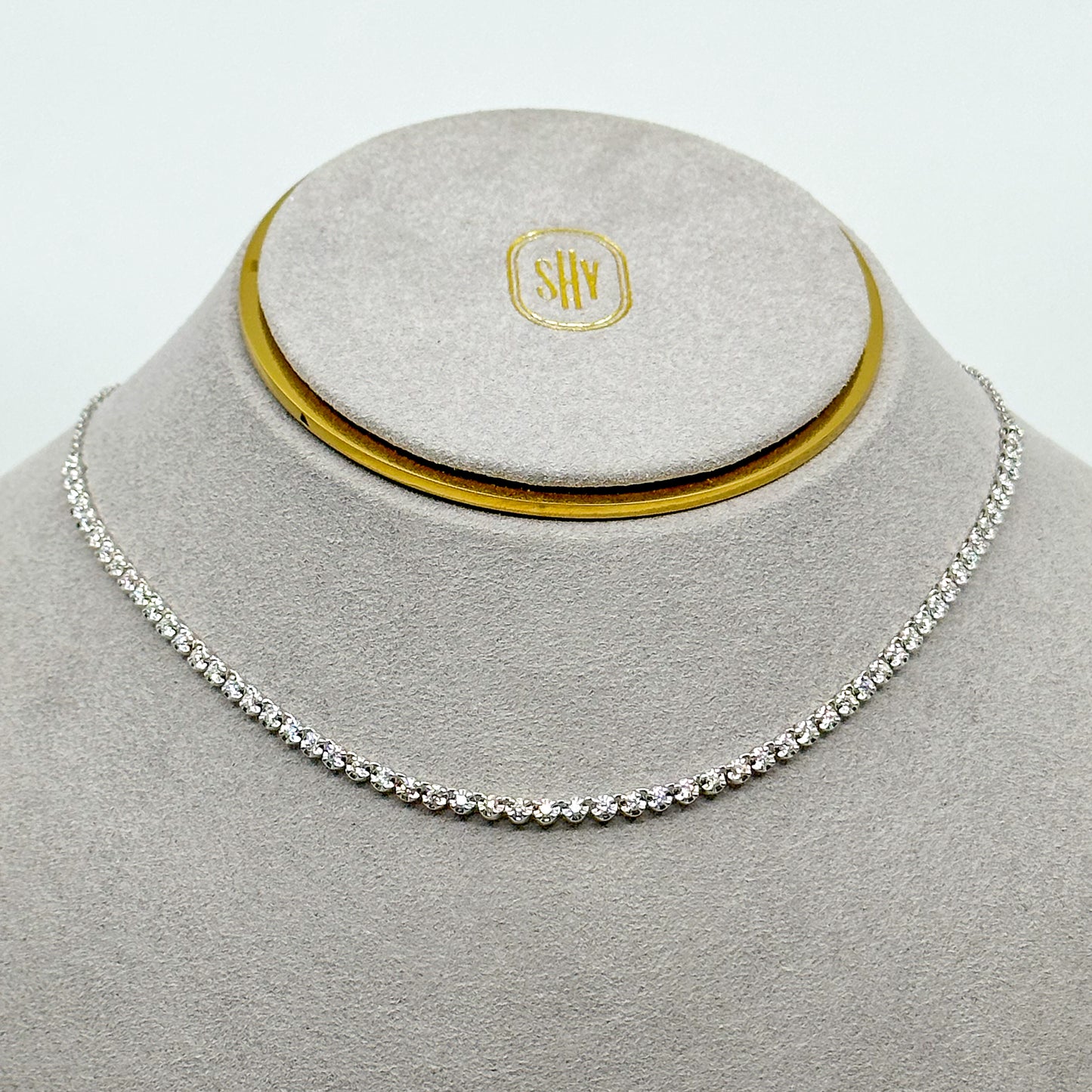 Diamond Line Necklace 1.07cttw in 14K Yellow Gold