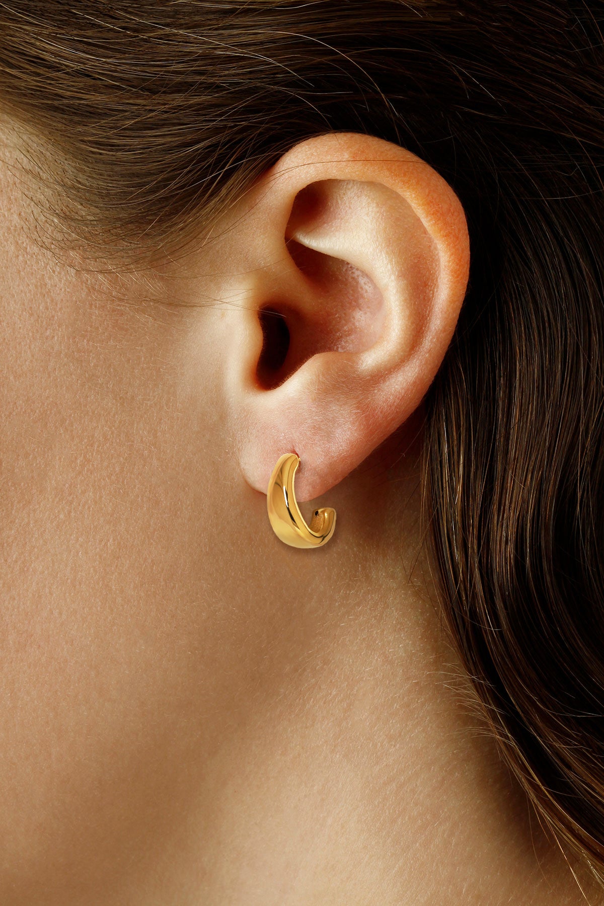 Medium "J" Hoop Earrings