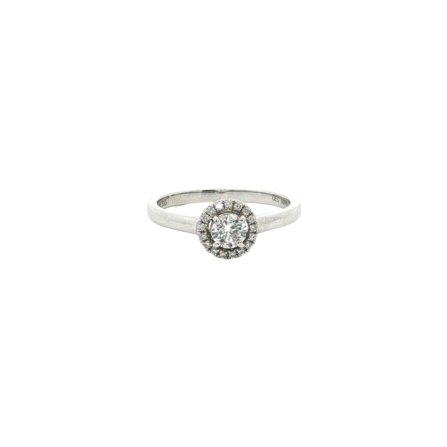 White Gold Diamond Halo Ring